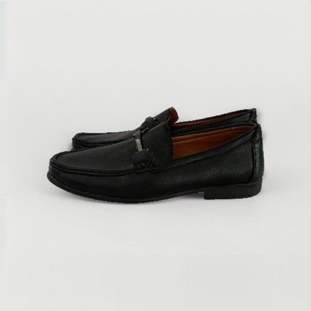 Andrew Fezza Black Slip-On Leather Horsebit Loafers Mens Size 10M